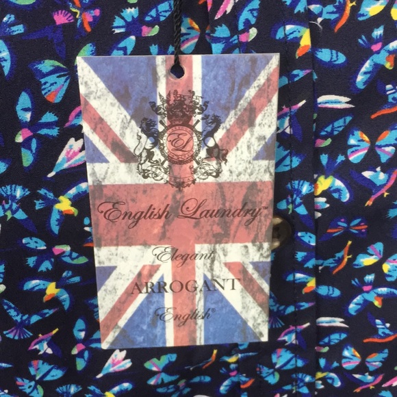 NWT English Laundry Butterfly/Dragonfly/Bird Shirt - Picture 5 of 6